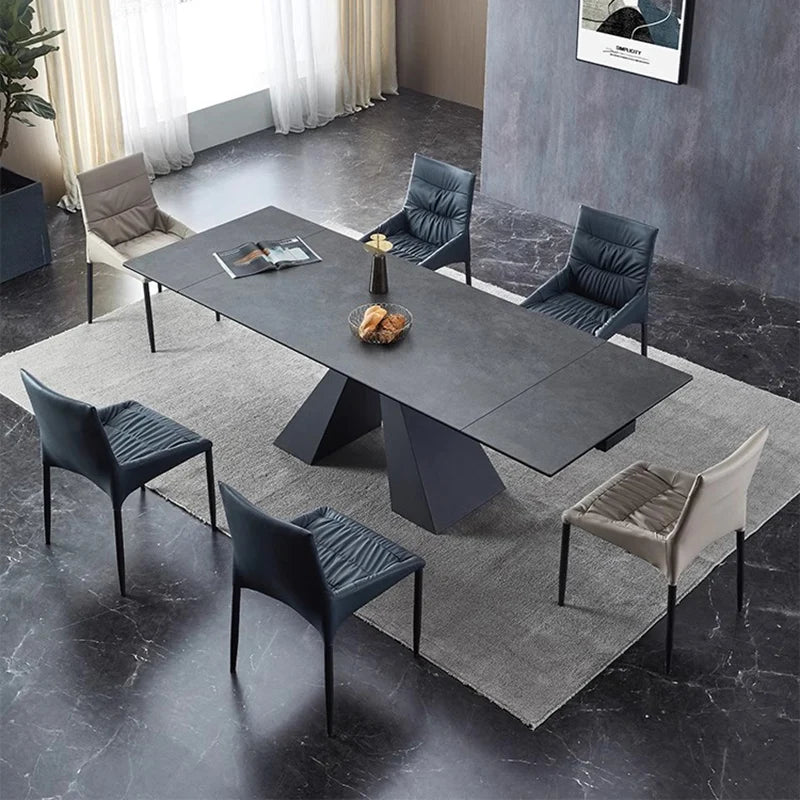Extendable Extending Dining Table Coffee Restaurant Kitchen Study Dining Table Modern Luxury Service Mesa Living Room Furniture