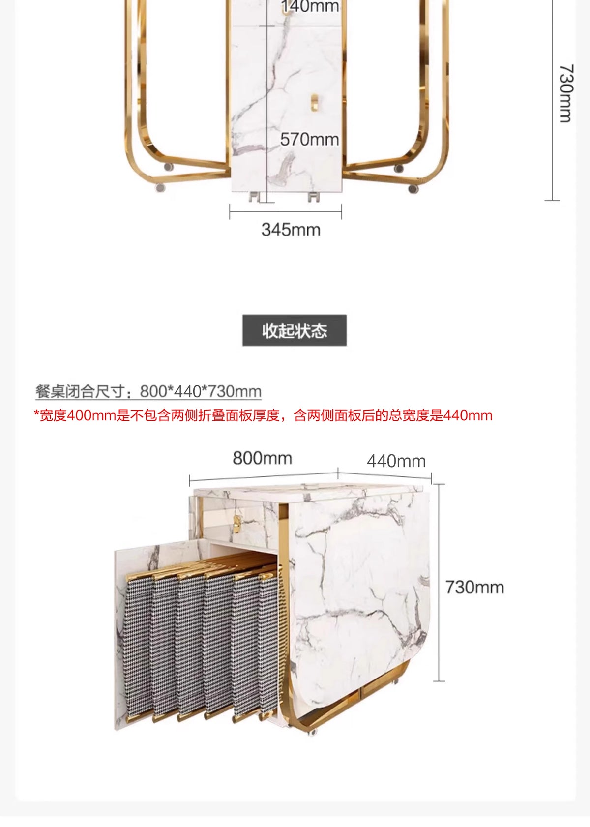 Folding Dining Table 8-10 People Table Set 1.6m Square Table With Chair Set Furniture For Dining Room Apartment Living Room