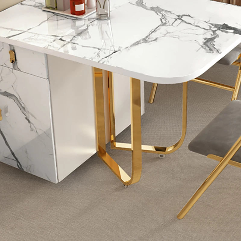 Folding Dining Table 8-10 People Table Set 1.6m Square Table With Chair Set Furniture For Dining Room Apartment Living Room