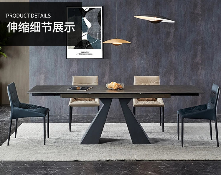 Extendable Extending Dining Table Coffee Restaurant Kitchen Study Dining Table Modern Luxury Service Mesa Living Room Furniture