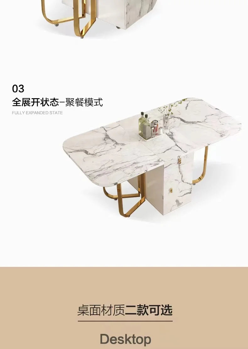 Folding Dining Table 8-10 People Table Set 1.6m Square Table With Chair Set Furniture For Dining Room Apartment Living Room