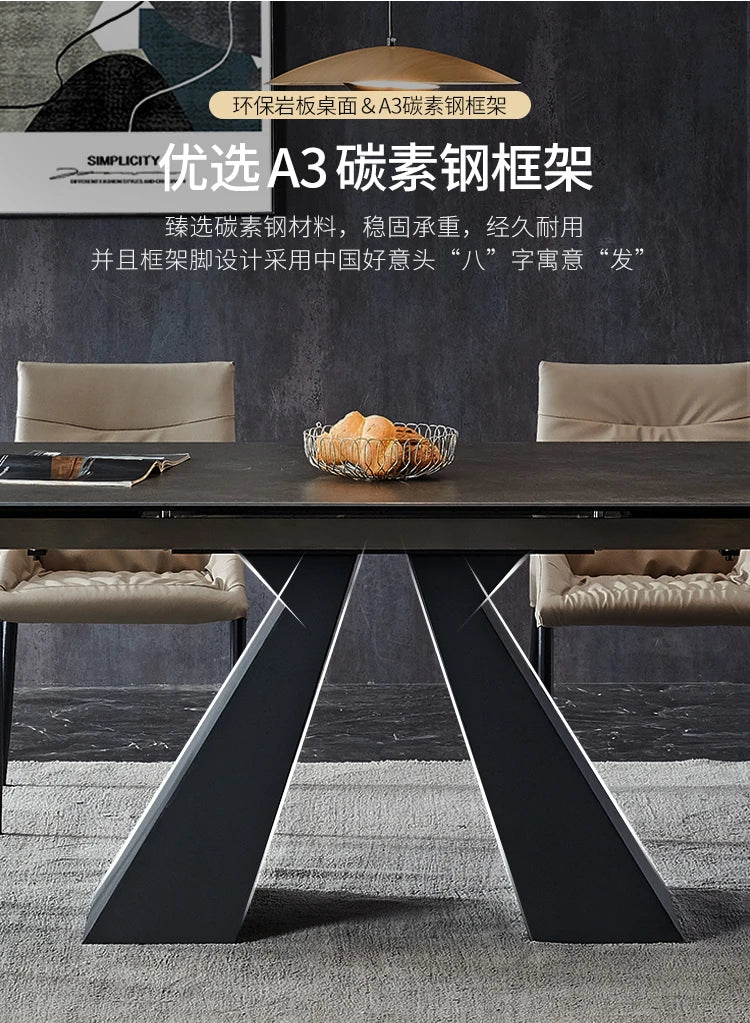 Extendable Extending Dining Table Coffee Restaurant Kitchen Study Dining Table Modern Luxury Service Mesa Living Room Furniture
