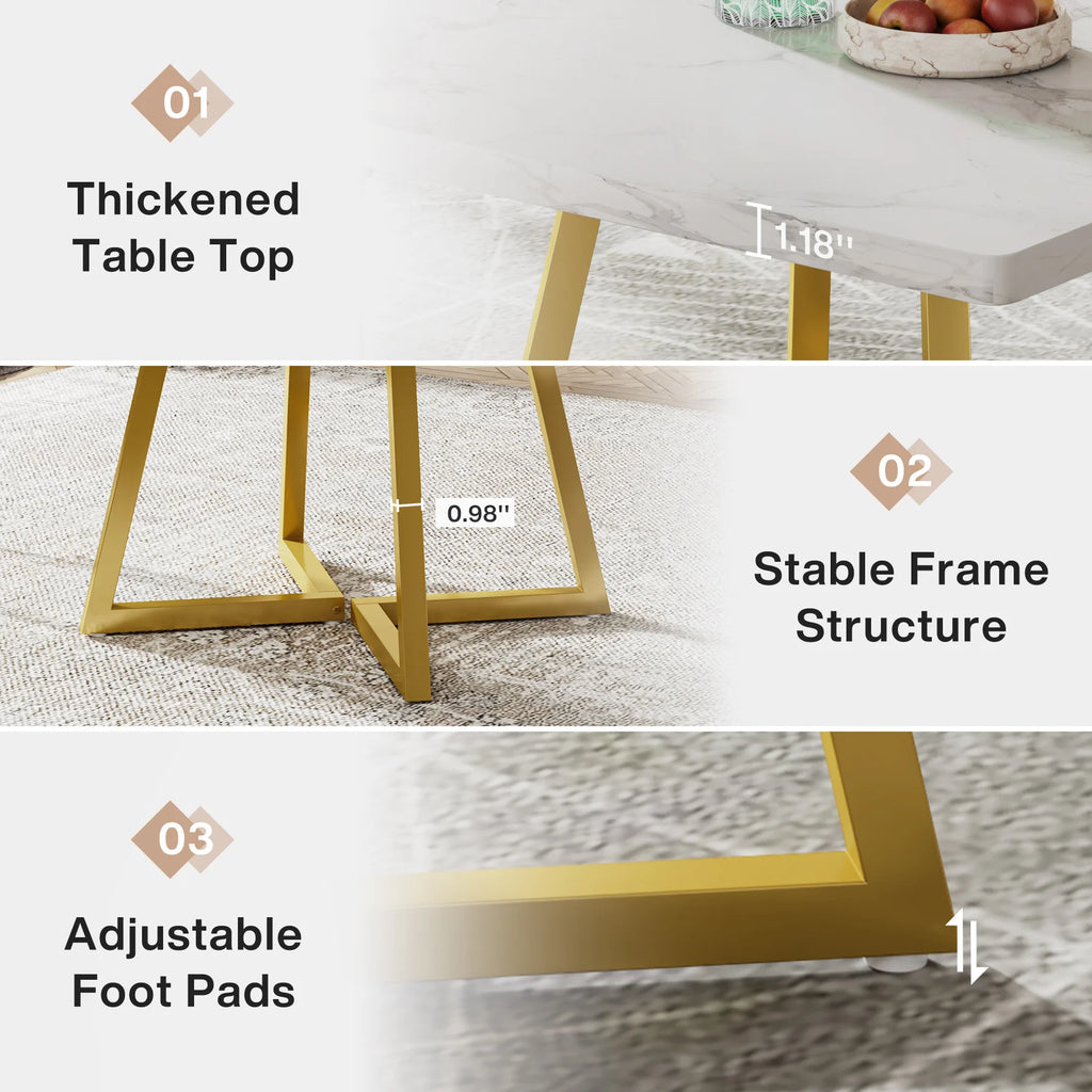 Tribesigns Square Dining Table for 4, 31.5" Industrial Dinner Table with Metal Base, Wood Kitchen Table for Dining Room