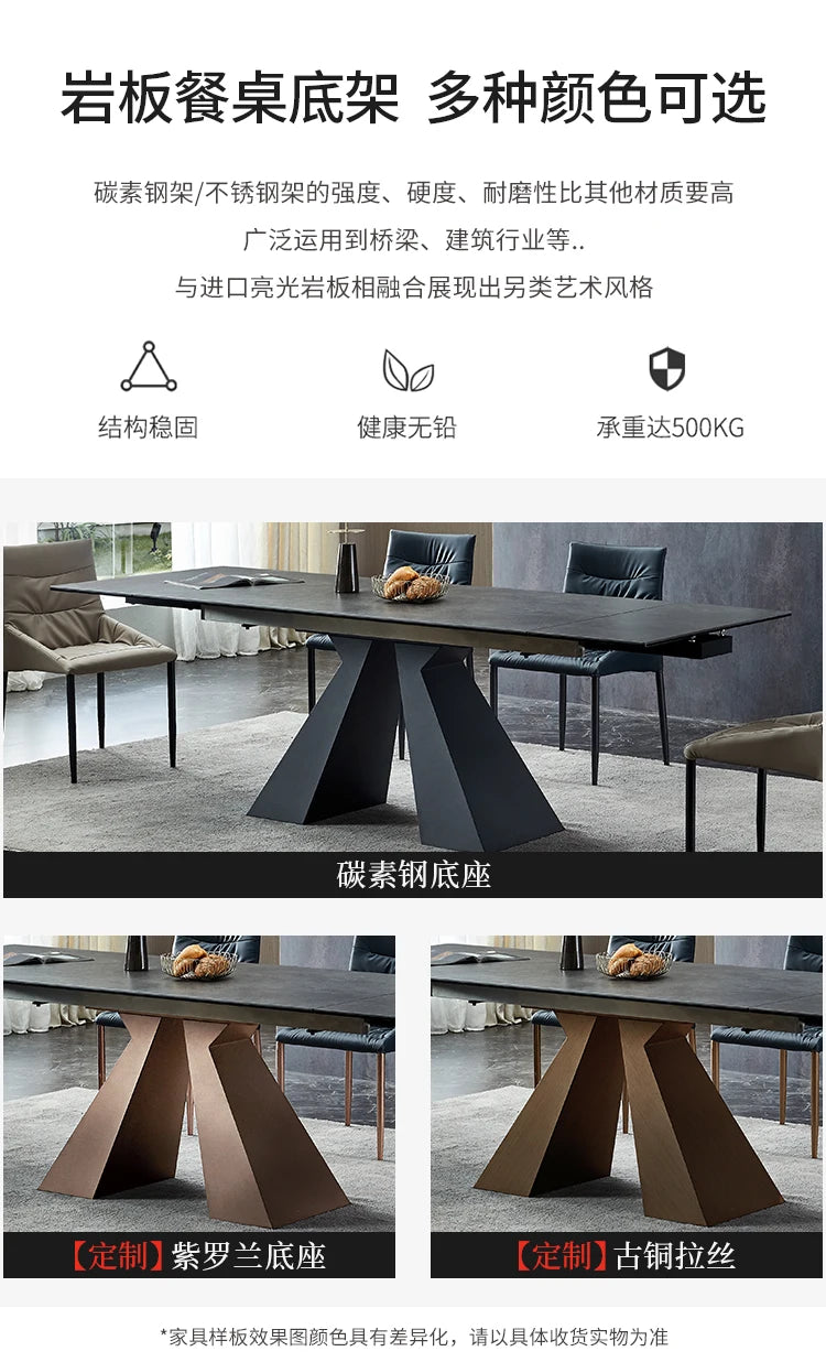 Extendable Extending Dining Table Coffee Restaurant Kitchen Study Dining Table Modern Luxury Service Mesa Living Room Furniture