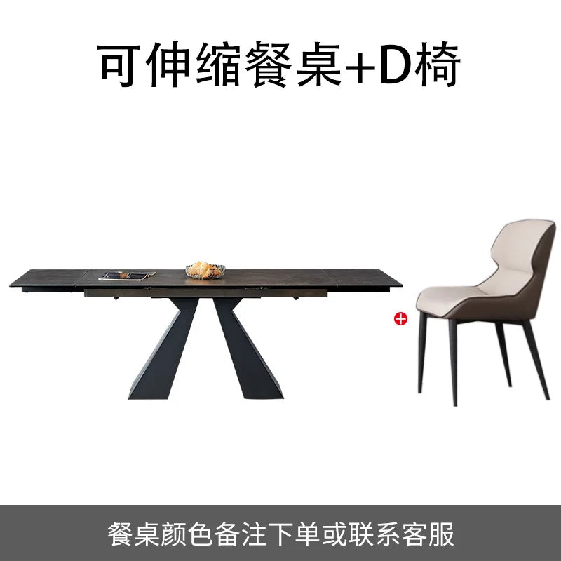 Extendable Extending Dining Table Coffee Restaurant Kitchen Study Dining Table Modern Luxury Service Mesa Living Room Furniture