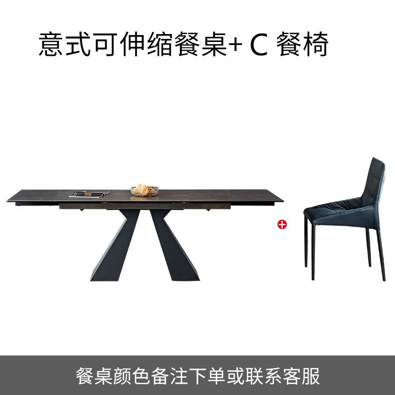 Extendable Extending Dining Table Coffee Restaurant Kitchen Study Dining Table Modern Luxury Service Mesa Living Room Furniture