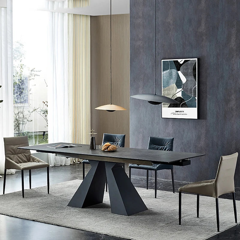 Extendable Extending Dining Table Coffee Restaurant Kitchen Study Dining Table Modern Luxury Service Mesa Living Room Furniture