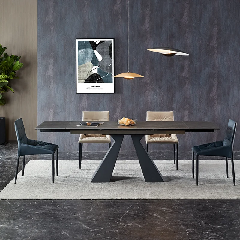 Extendable Extending Dining Table Coffee Restaurant Kitchen Study Dining Table Modern Luxury Service Mesa Living Room Furniture