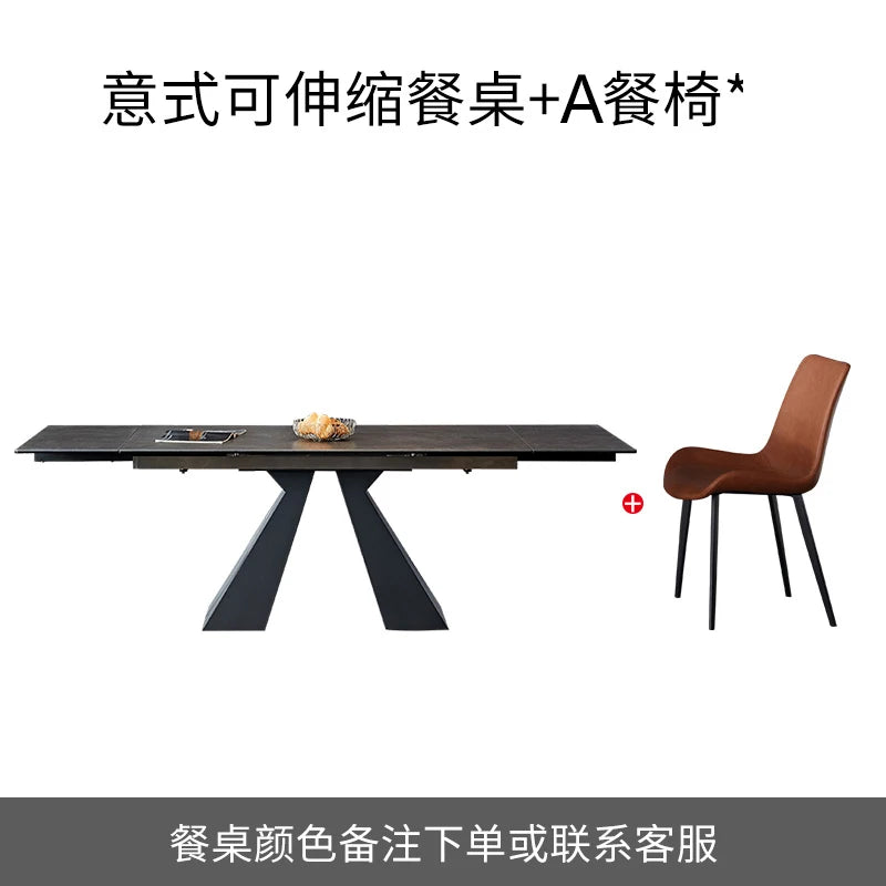 Extendable Extending Dining Table Coffee Restaurant Kitchen Study Dining Table Modern Luxury Service Mesa Living Room Furniture