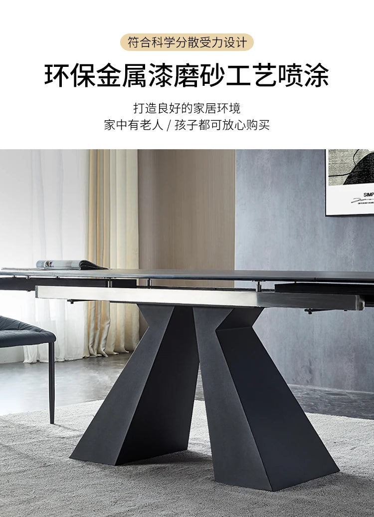 Extendable Extending Dining Table Coffee Restaurant Kitchen Study Dining Table Modern Luxury Service Mesa Living Room Furniture