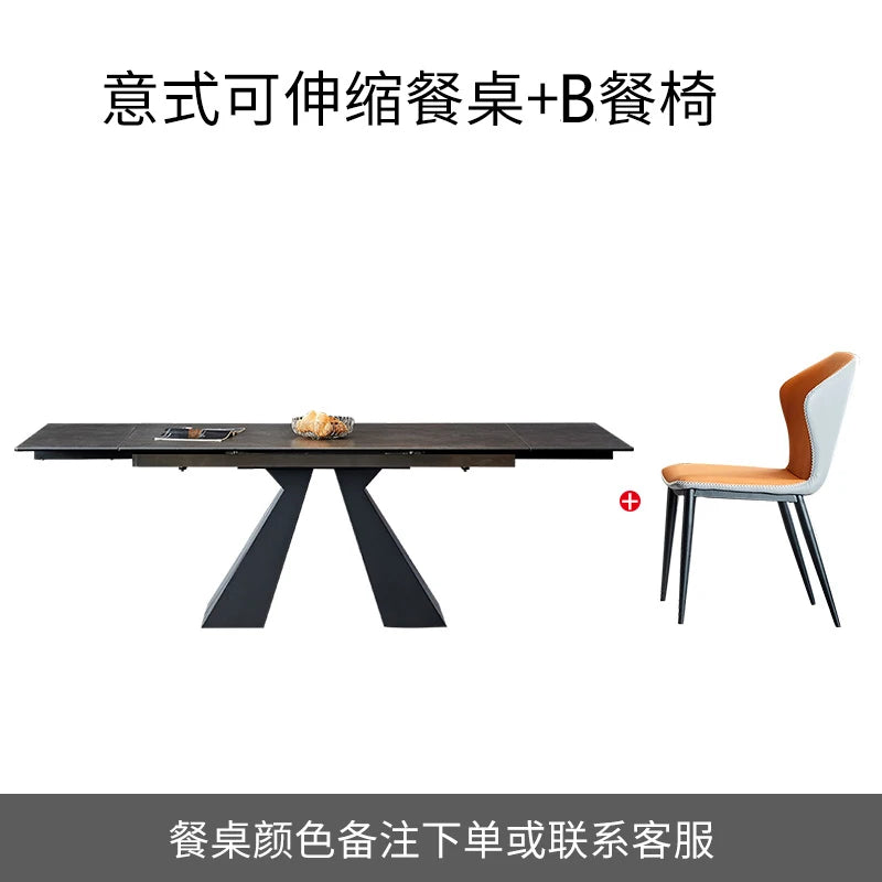 Extendable Extending Dining Table Coffee Restaurant Kitchen Study Dining Table Modern Luxury Service Mesa Living Room Furniture