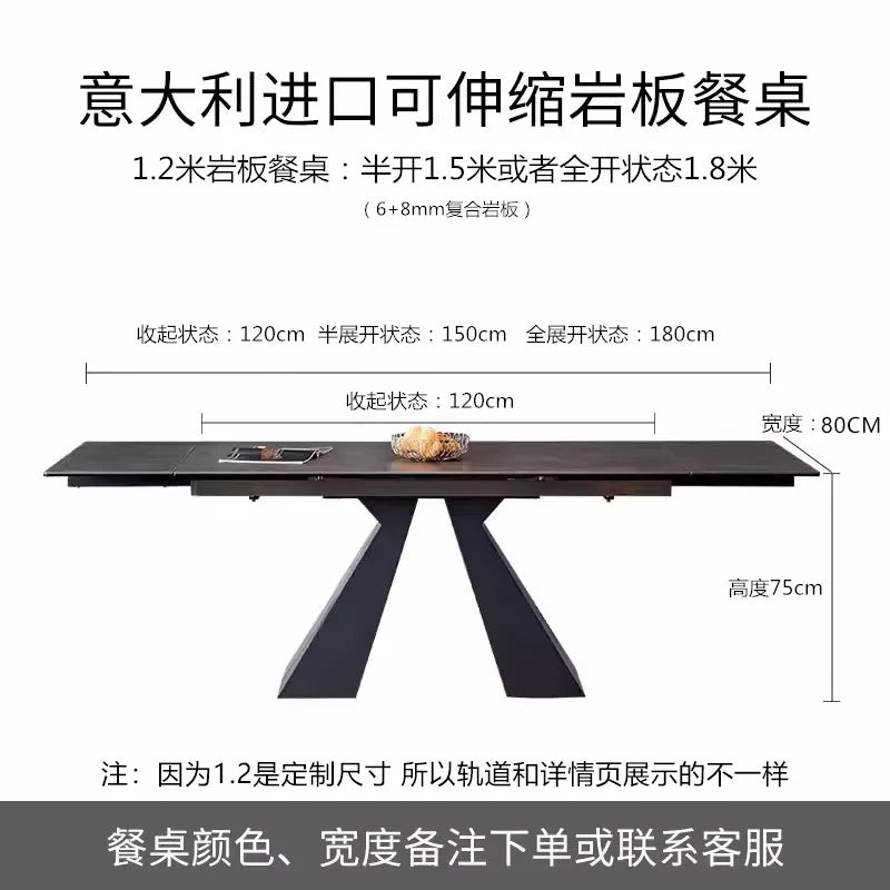 Extendable Extending Dining Table Coffee Restaurant Kitchen Study Dining Table Modern Luxury Service Mesa Living Room Furniture