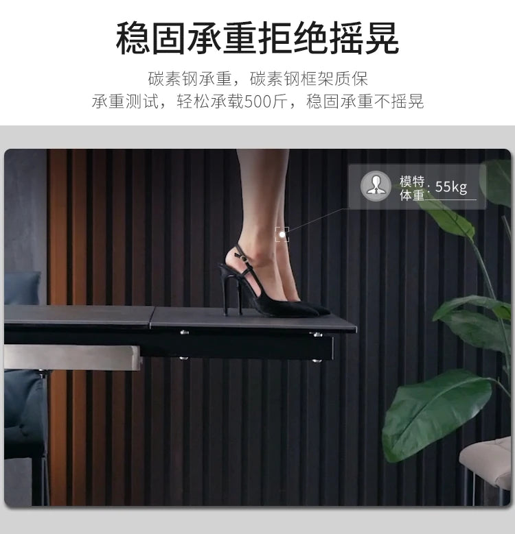 Extendable Extending Dining Table Coffee Restaurant Kitchen Study Dining Table Modern Luxury Service Mesa Living Room Furniture