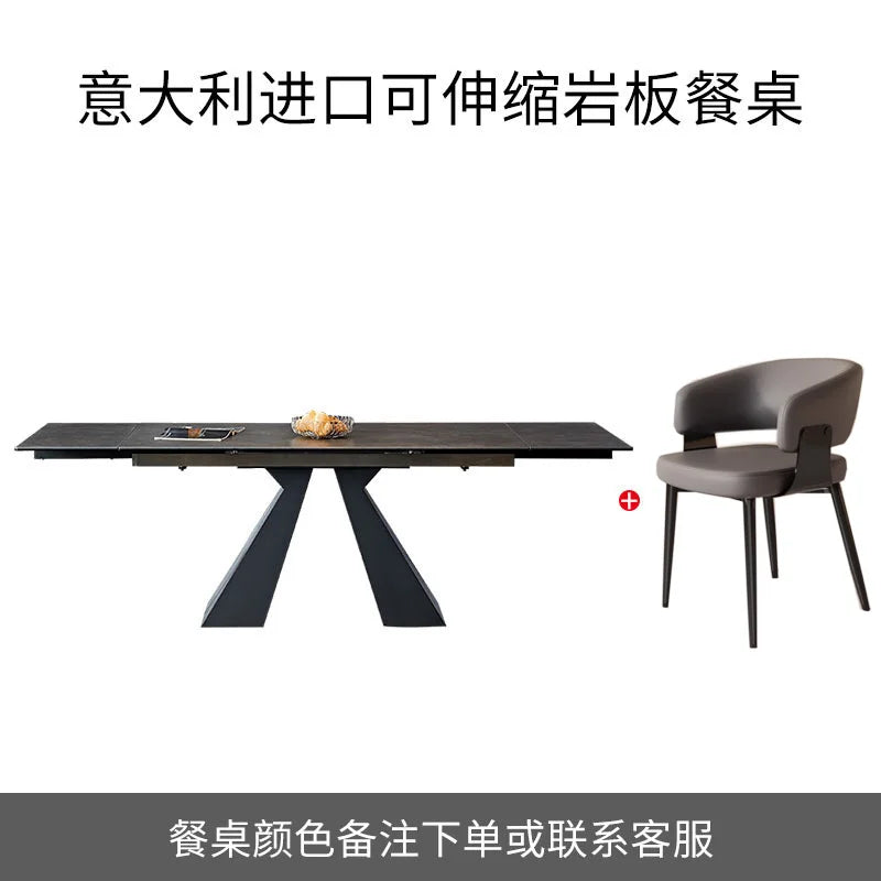 Extendable Extending Dining Table Coffee Restaurant Kitchen Study Dining Table Modern Luxury Service Mesa Living Room Furniture