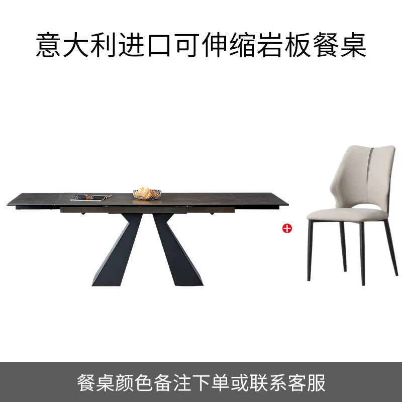 Extendable Extending Dining Table Coffee Restaurant Kitchen Study Dining Table Modern Luxury Service Mesa Living Room Furniture